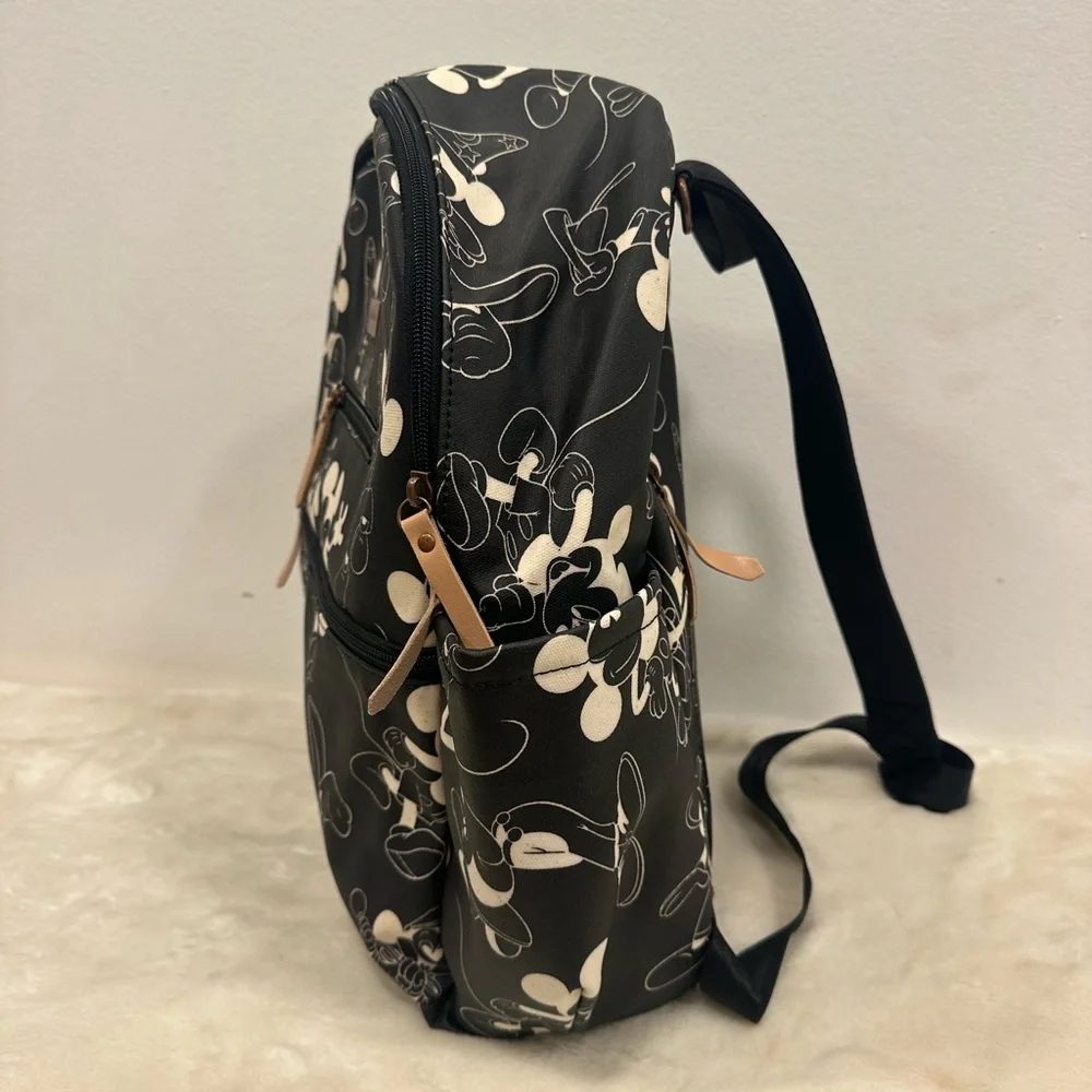 Petunia Pickle Bottom Black and Cream Mickey mini Mouse Backpack diaper bag!